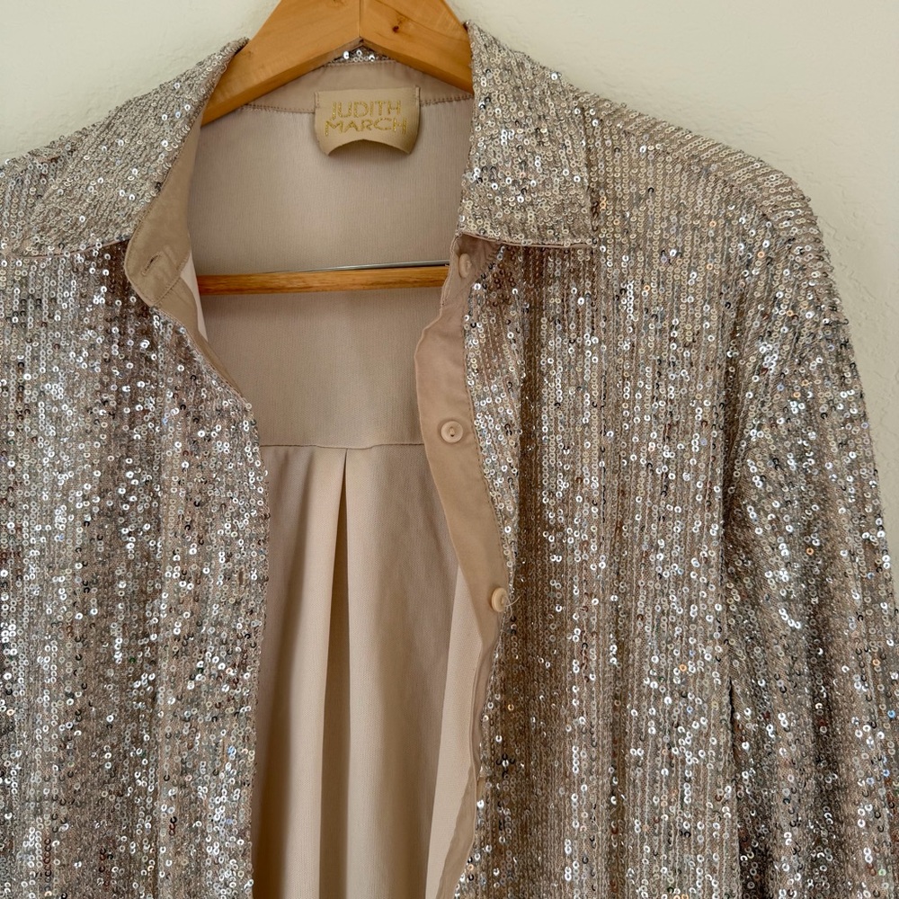 Judith March Sequin Button Down Jacket - image 3